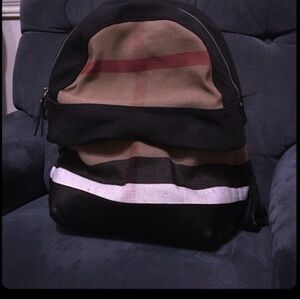Burberry Black and Tan Backpack,Small,EUC